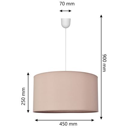 Luster na lanku ALBA 1xE27/15W/230V pr. 45 cm béžová