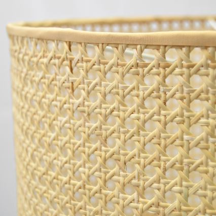 Luster na lanku ALBA 1xE27/15W/230V pr. 45 cm ratan/čierna