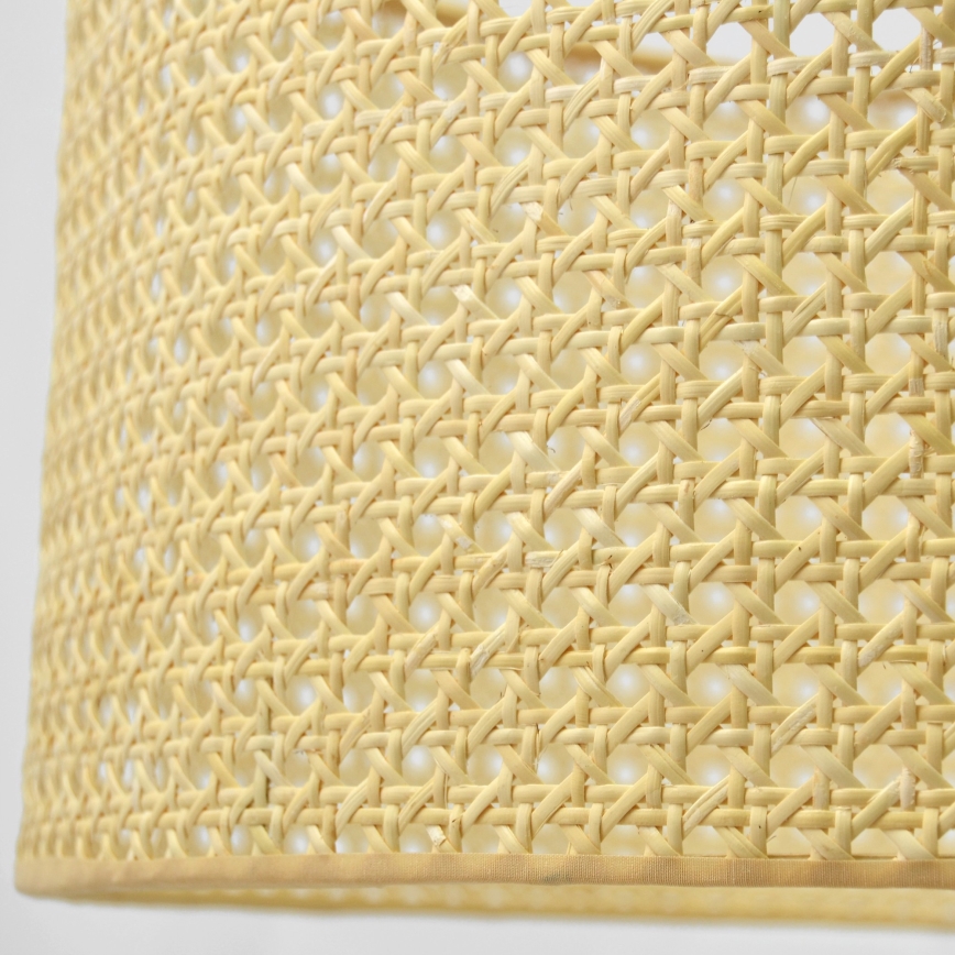 Luster na lanku ALBA 1xE27/15W/230V pr. 45 cm ratan/čierna