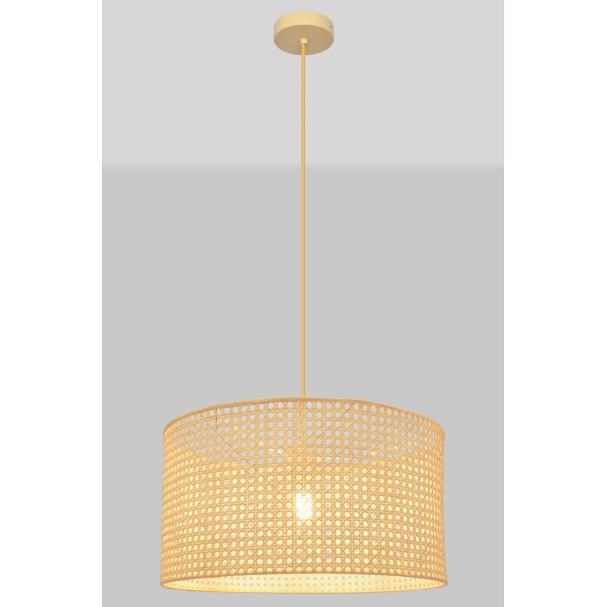 Luster na lanku ALBA 1xE27/15W/230V pr. 45 cm ratan