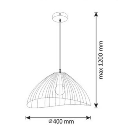 Luster na lanku ALBA 1xE27/20W/230V