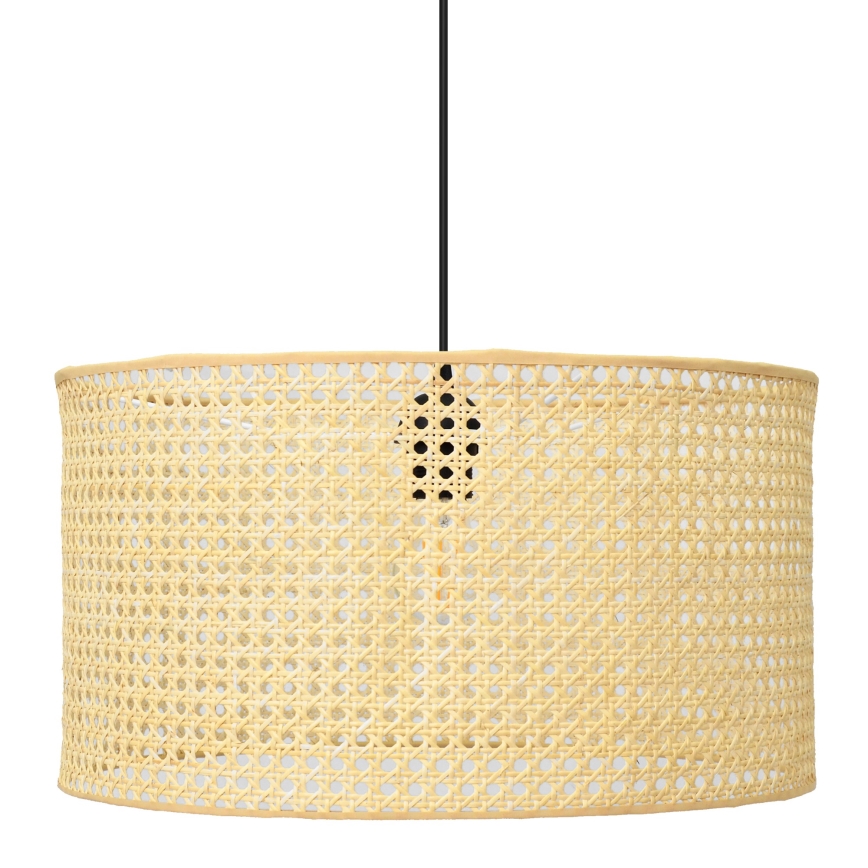 Luster na lanku ALBA 2xE27/15W/230V ratan/čierna