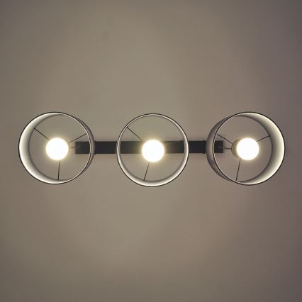 Luster na lanku ALBA 3xE27/15W/230V, sivý