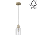 Luster na lanku ALESSANDRO 1xE27/60W/230V dub – FSC certifikované