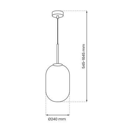 Luster na lanku ALIAS 1xE14/40W/230V pr. 24 cm čierna/šedá