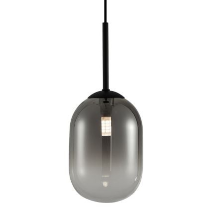Luster na lanku ALIAS 1xG9/8W/230V pr. 12 cm čierna/šedá