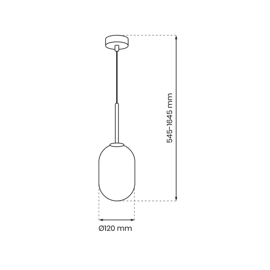 Luster na lanku ALIAS 1xG9/8W/230V pr. 12 cm zlatá