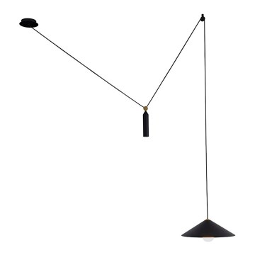 Luster na lanku ALTO 1xE27/60W/230V čierny