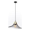 Luster na lanku ALURA 1xE27/60W/230V pr. 50 cm čierna