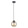 Luster na lanku AMBRE BLACK 1xE27/60W/230V