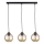 Luster na lanku AMBRE BLACK 3xE27/60W/230V čierna/dymová hnedá