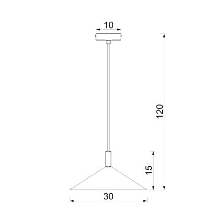Luster na lanku ANEGA 1xGX53/15W/230V priemer 30 cm hnedý