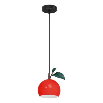 Luster na lanku APPLE 1xE27/15W/230V červená