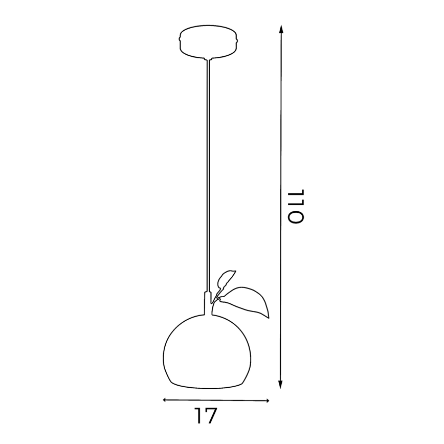 Luster na lanku APPLE 1xE27/15W/230V žltá