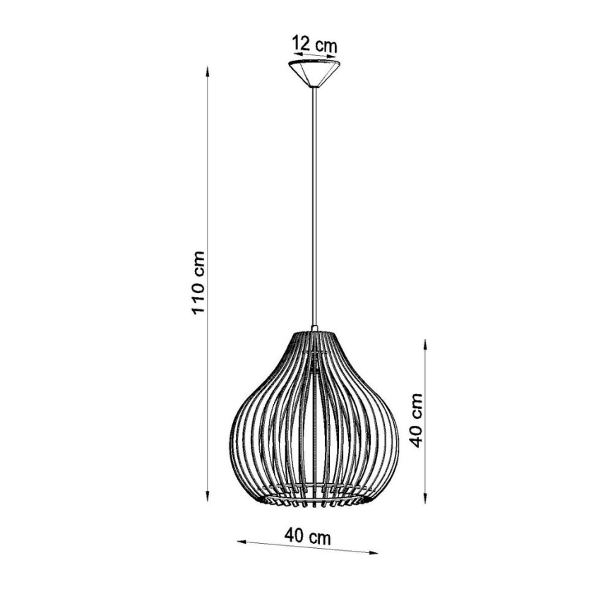 Luster na lanku APRILLA 1xE27/60W/230V