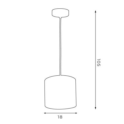 Luster na lanku ARDEN 1xE27/60W/230V pr. 18 cm biela