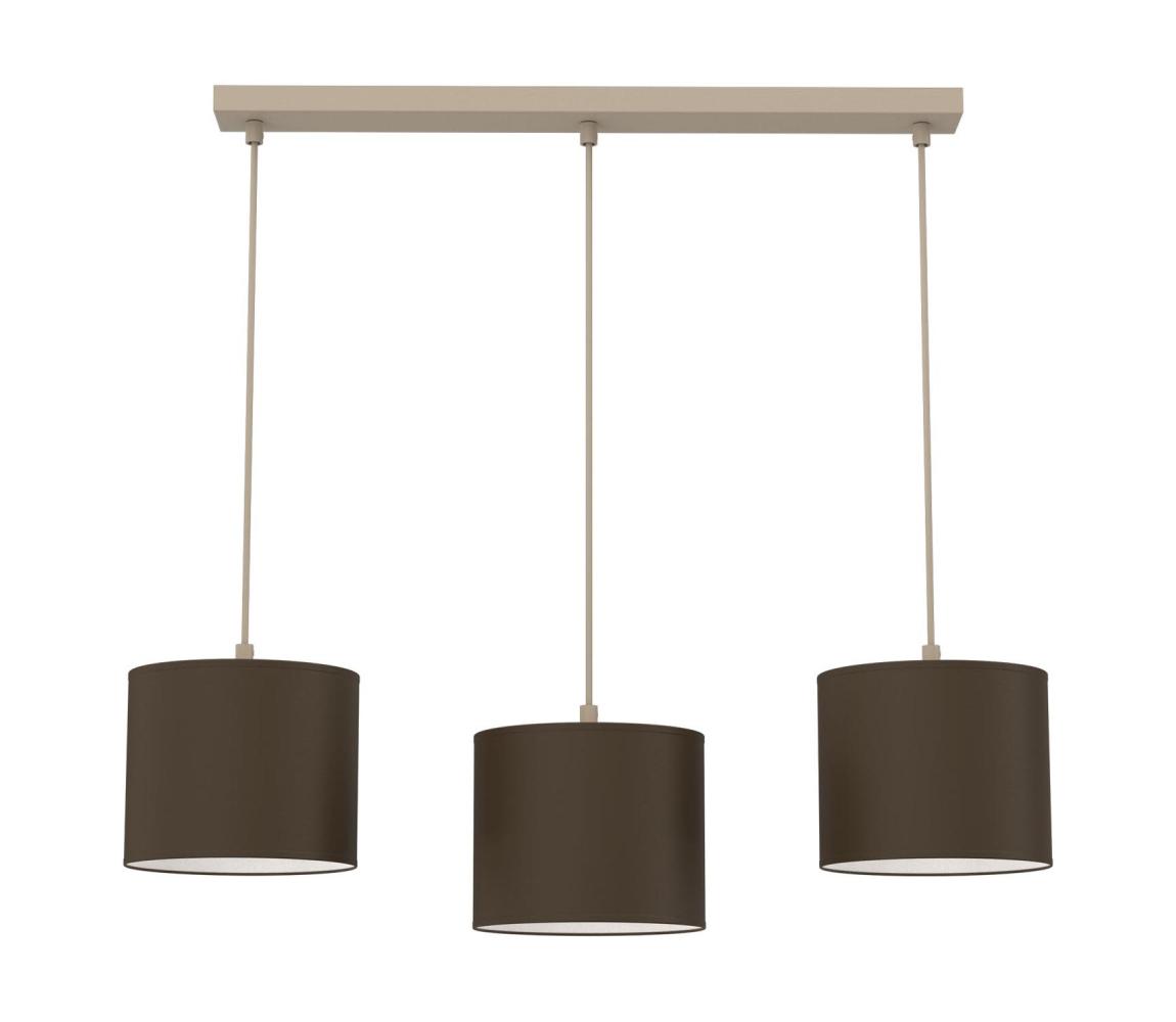 Luster na lanku ARDEN 3xE27/15W/230V béžová/hnedá 4661
