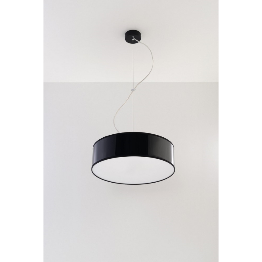 Luster na lanku ARENA 35 2xE27/60W/230V čierna