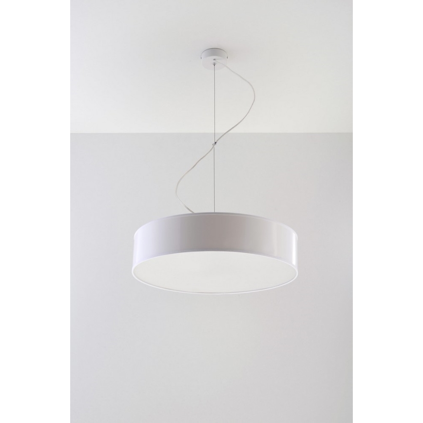 Luster na lanku ARENA 45 3xE27/60W/230V biela