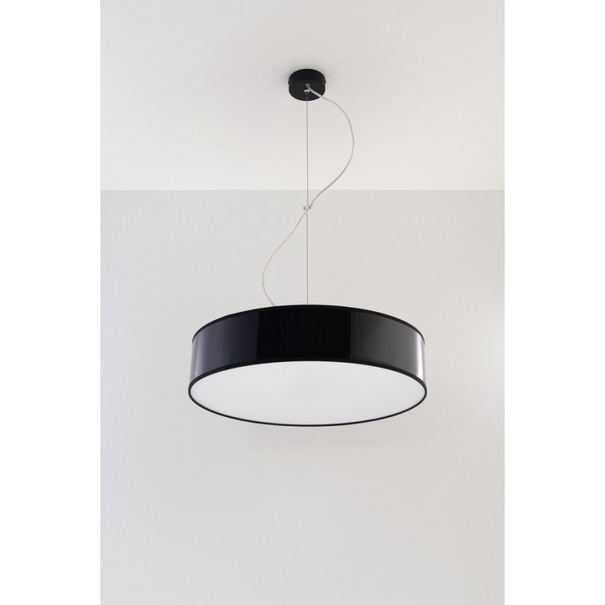 Luster na lanku ARENA 45 3xE27/60W/230V čierna