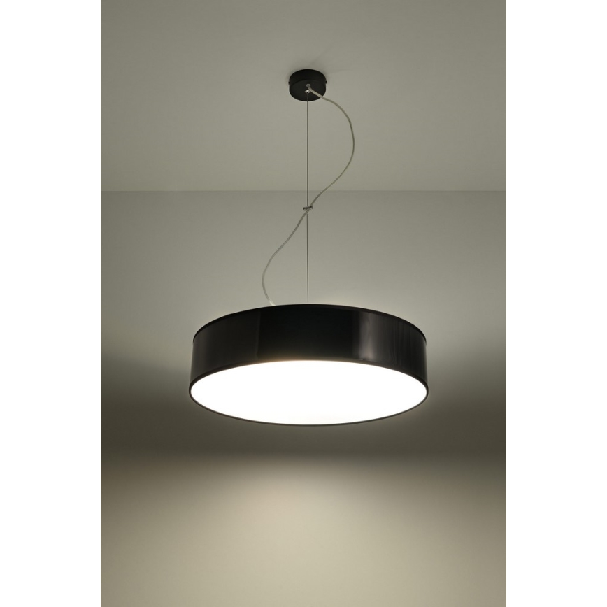 Luster na lanku ARENA 45 3xE27/60W/230V čierna