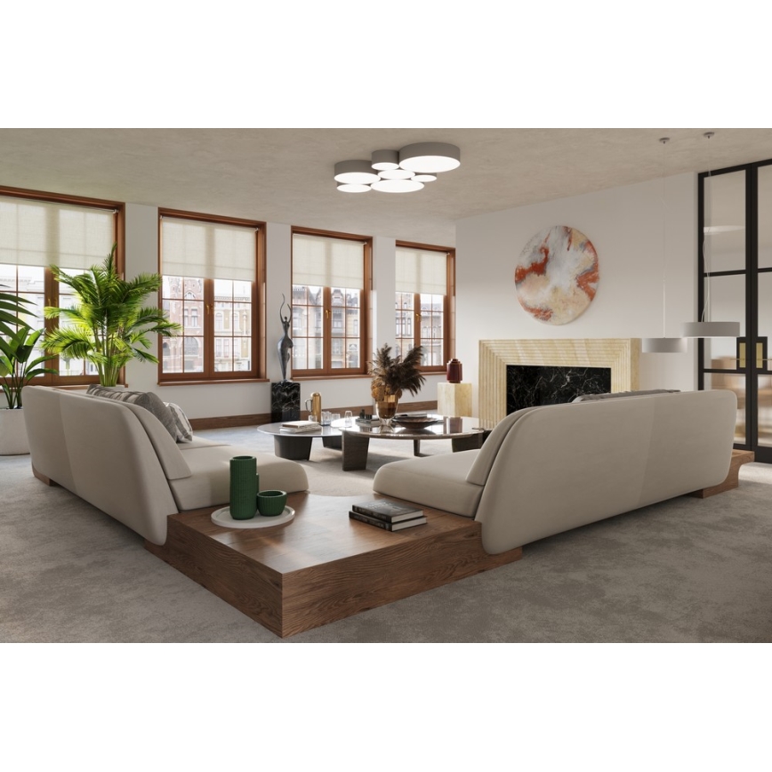 Sollux SL.0119 - Luster na lanku ARENA 45 3xE27/60W/230V šedá