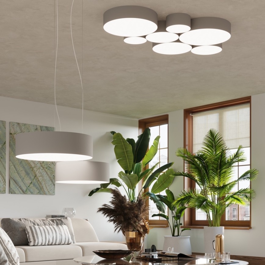 Sollux SL.0119 - Luster na lanku ARENA 45 3xE27/60W/230V šedá
