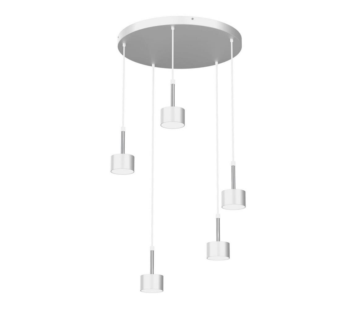 Luster na lanku ARENA 5xGX53/11W/230V biela/chróm