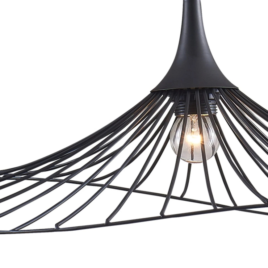 Luster na lanku ARIELLE 1xE27/20W/230V pr. 50 cm čierna