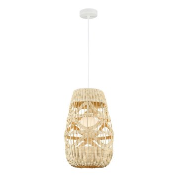 Luster na lanku ARONA 1xG9/9W/230V pr. 25 cm ratan/béžová