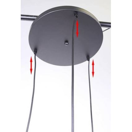 Luster na lanku ASPA 3xE27/40W/230V čierna