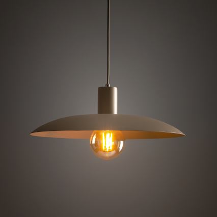 Luster na lanku ASTRA 1xE27/15W/230V pr. 41 cm béžová