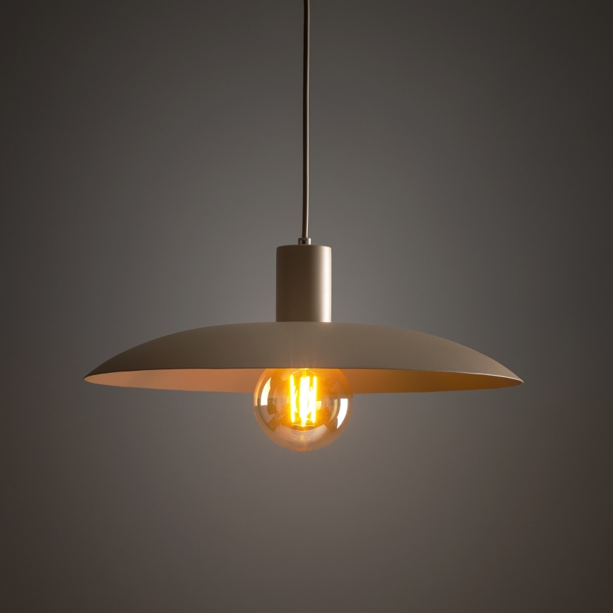 Luster na lanku ASTRA 1xE27/15W/230V pr. 41 cm béžová