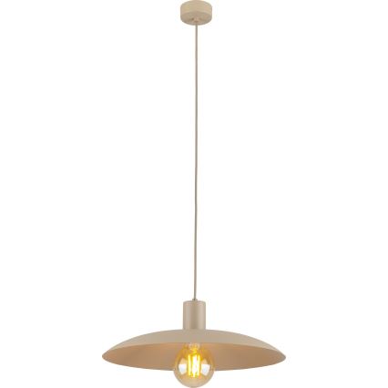 Luster na lanku ASTRA 1xE27/15W/230V pr. 41 cm béžová