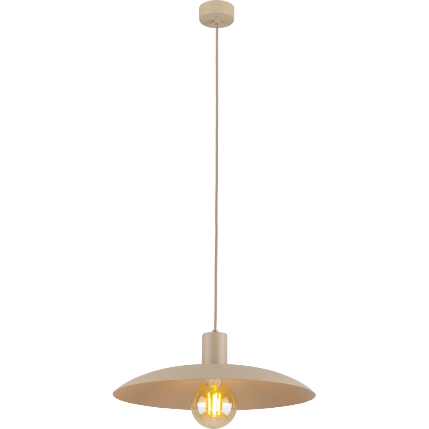 Luster na lanku ASTRA 1xE27/15W/230V pr. 41 cm béžová