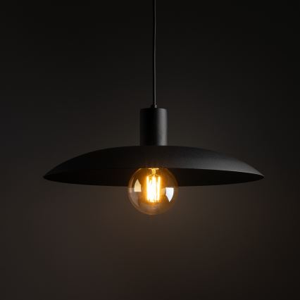 Luster na lanku ASTRA 1xE27/15W/230V pr. 41 cm čierna