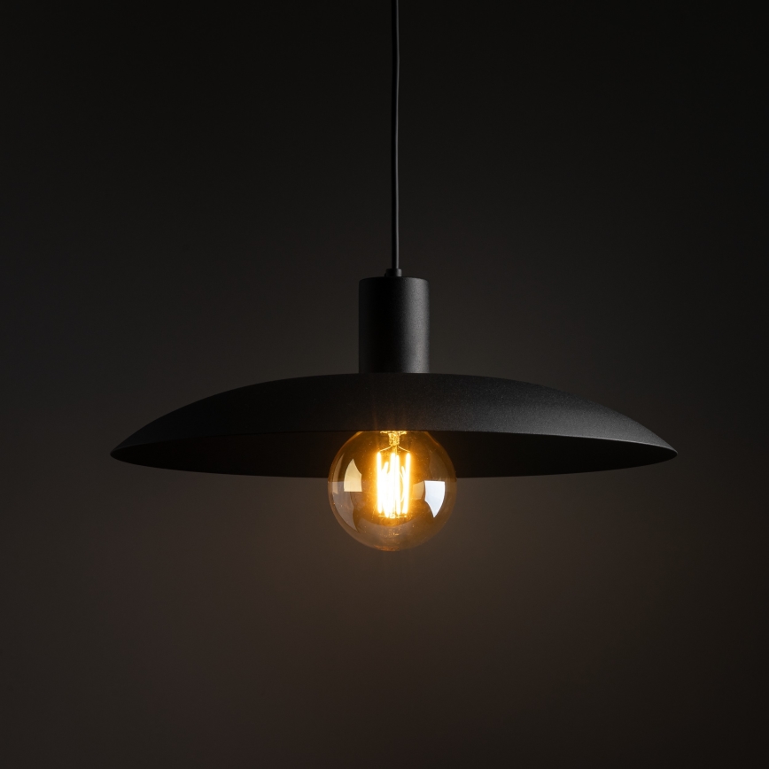 Luster na lanku ASTRA 1xE27/15W/230V pr. 41 cm čierna