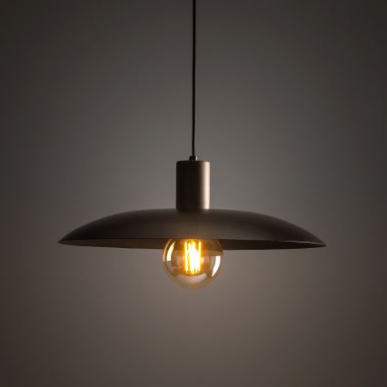 Luster na lanku ASTRA 1xE27/15W/230V pr. 41 cm hnedá