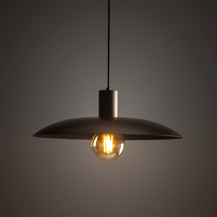 Luster na lanku ASTRA 1xE27/15W/230V pr. 41 cm hnedá