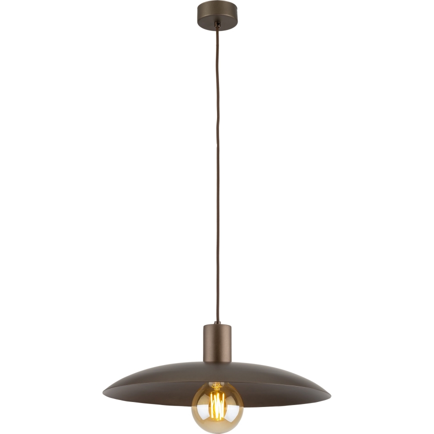 Luster na lanku ASTRA 1xE27/15W/230V pr. 41 cm hnedá