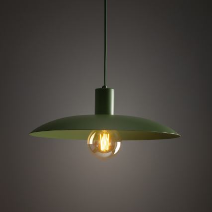 Luster na lanku ASTRA 1xE27/15W/230V pr. 41 cm zelená
