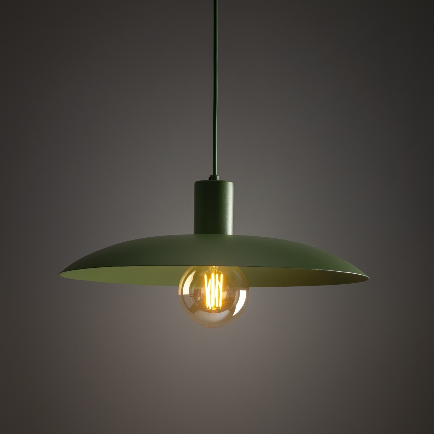 Luster na lanku ASTRA 1xE27/15W/230V pr. 41 cm zelená