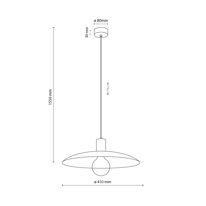 Luster na lanku ASTRA 1xE27/15W/230V pr. 41 cm zelená