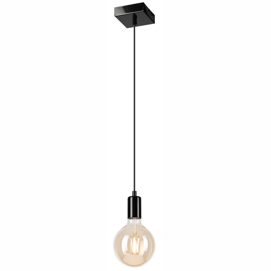 Luster na lanku ASTRID 1xE27/60W/230V lesklá čierna