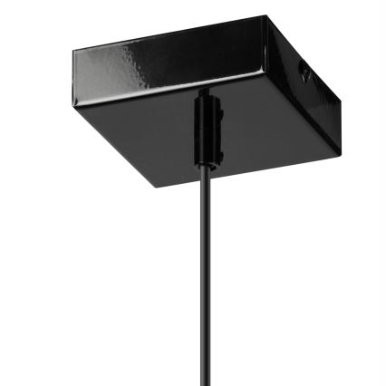Luster na lanku ASTRID 1xE27/60W/230V lesklá čierna