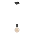 Luster na lanku ASTRID 1xE27/60W/230V matná čierna