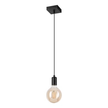 Luster na lanku ASTRID 1xE27/60W/230V matná čierna