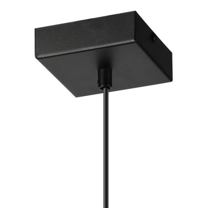 Luster na lanku ASTRID 1xE27/60W/230V matná čierna