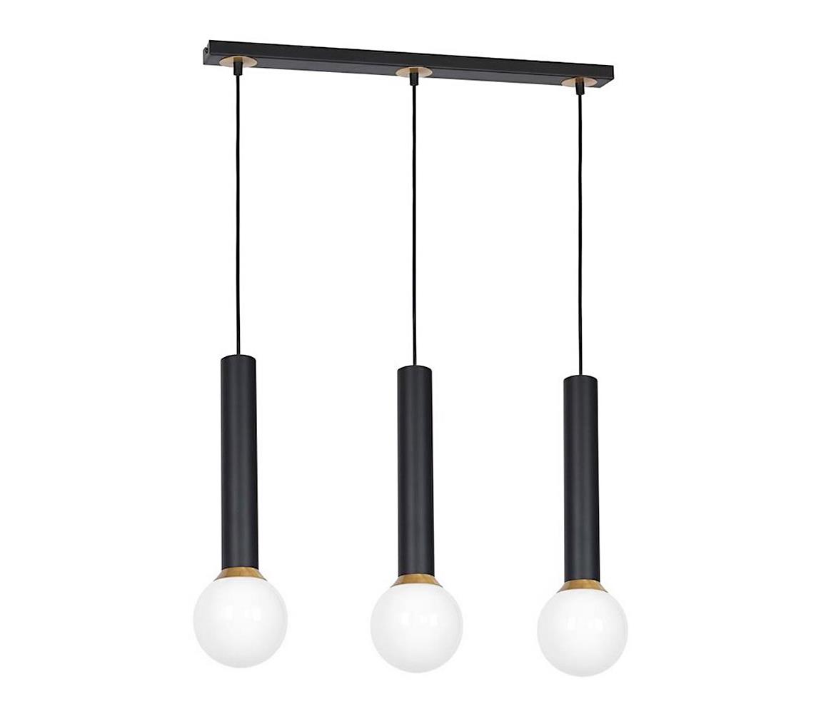 Luster na lanku AURIS 3xE14/40W/230V čierna