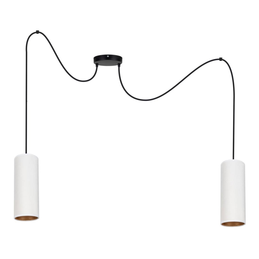 Luster na lanku AVALO 2xE27/60W/230V pavúk biela/medená